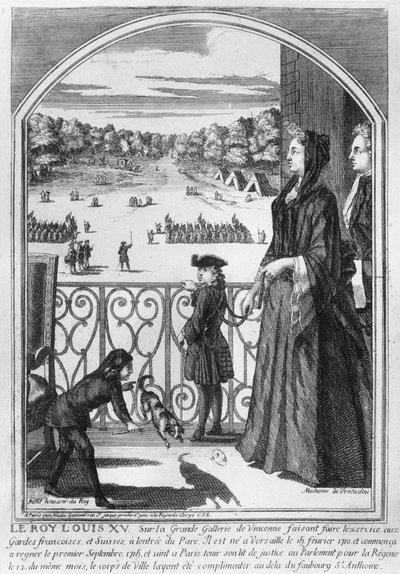 King Louis XV and Madame de Ventadour in Vincennes by Nicolas Guerard
